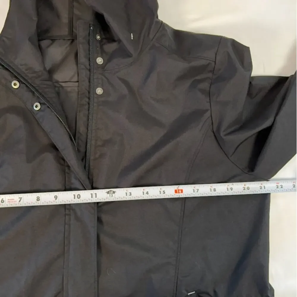 Lucy Packable Hooded Jacket Black Lightweight Windbreaker L Outdoors Active - Picture 7 of 12